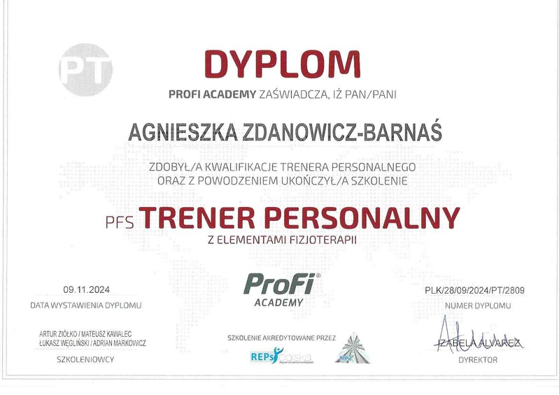 Certyfikat Personal Trainer